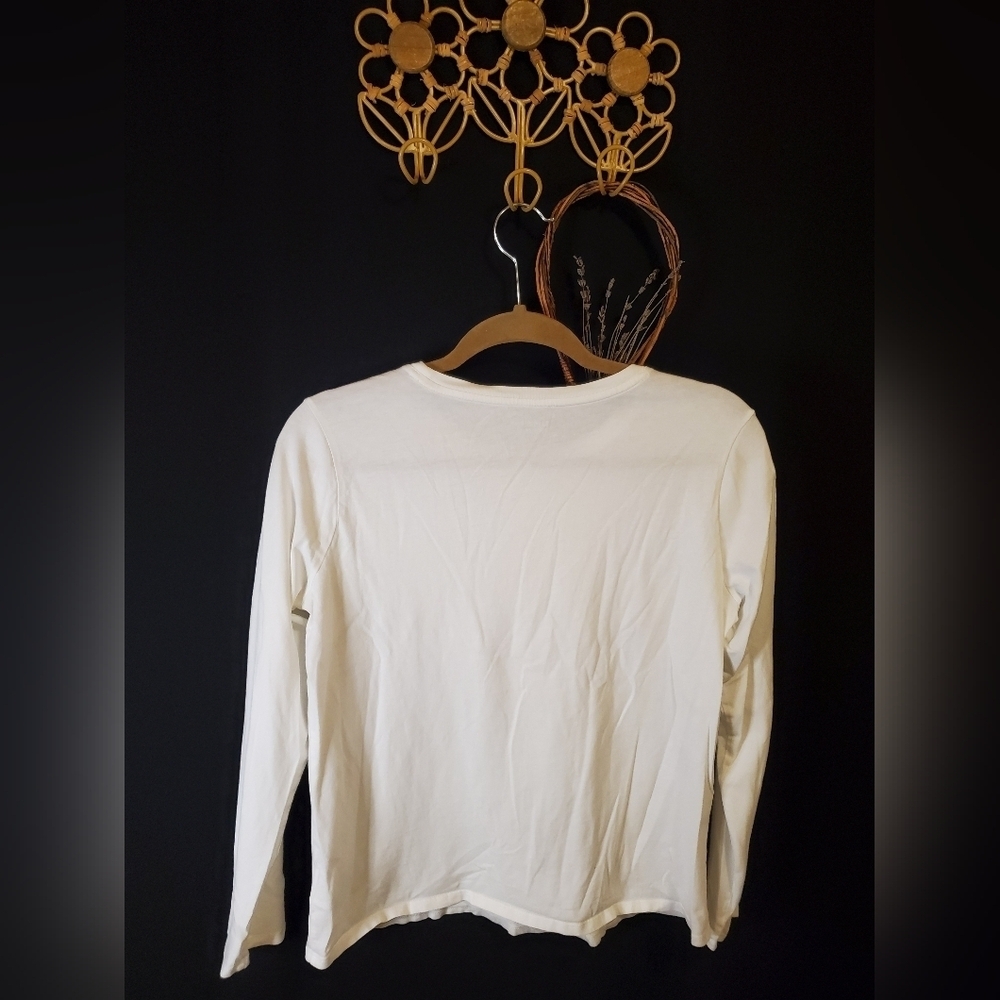 Landsend Small White Long Sleeve Top - Picture 5 of 5